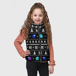 Детский жилет Ornament - Among Us new year, цвет: 3D-красный — фото 2