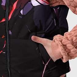 Детский жилет Красный разлом в камне, цвет: 3D-черный — фото 2