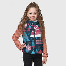 Детский жилет Плюшевая новогодняя абстракция, цвет: 3D-черный — фото 2