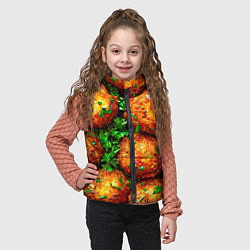 Детский жилет Котлеты, цвет: 3D-черный — фото 2