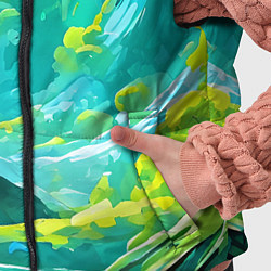 Детский жилет Зелёная кислотная абстракция, цвет: 3D-красный — фото 2