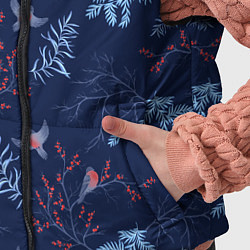 Детский жилет Зимние ветки и птицы, цвет: 3D-черный — фото 2