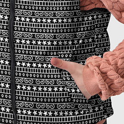 Детский жилет Чёрно-белый простой узор, цвет: 3D-черный — фото 2