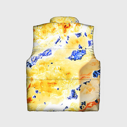 Детский жилет Сине-золотая абстракция / 3D-Красный – фото 2