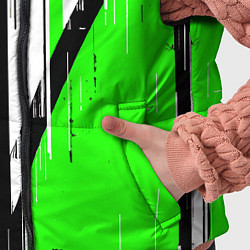 Детский жилет Black and white vertical stripes on a green backgr, цвет: 3D-светло-серый — фото 2