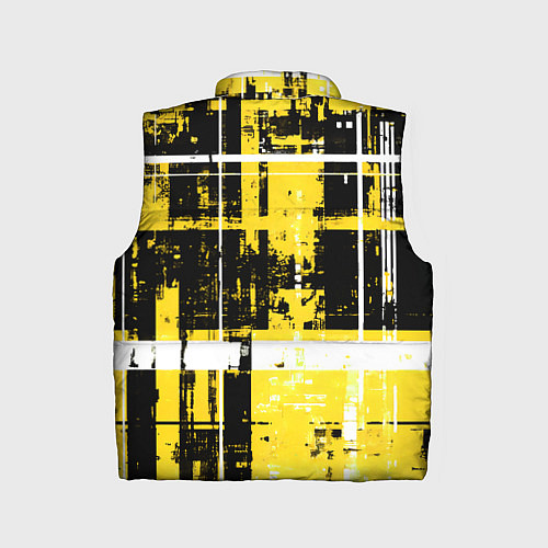 Детский жилет Жёлто-белый гранж на чёрном фоне / 3D-Красный – фото 2