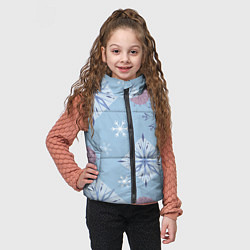 Детский жилет Снежинки Эльзы, цвет: 3D-светло-серый — фото 2