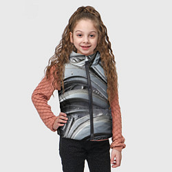 Детский жилет Полированный серебряный металл, цвет: 3D-красный — фото 2