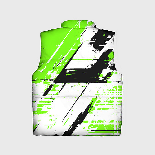 Детский жилет Diagonal black and green stripes on a white backgr / 3D-Красный – фото 2