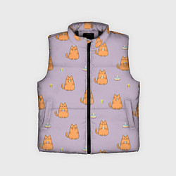 Детский жилет Праздничный кот Рыжинс, цвет: 3D-черный