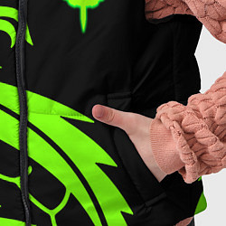 Детский жилет Квейк кислотный дракон лого, цвет: 3D-светло-серый — фото 2