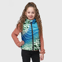 Детский жилет Берег и синие волны, цвет: 3D-черный — фото 2