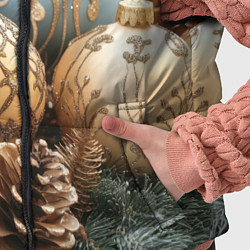 Детский жилет Большие новогодние шары, цвет: 3D-светло-серый — фото 2