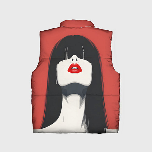Детский жилет Девушка на красном фоне / 3D-Красный – фото 2