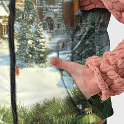 Детский жилет Фон рождества, цвет: 3D-красный — фото 2