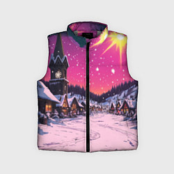 Детский жилет Закат рождества, цвет: 3D-светло-серый