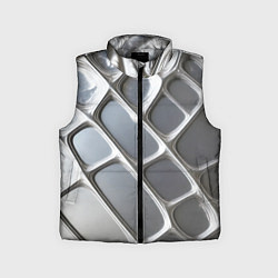 Детский жилет Полированный металл серебряный, цвет: 3D-светло-серый