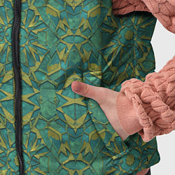 Детский жилет Зеленый орнамент с желтым, цвет: 3D-светло-серый — фото 2