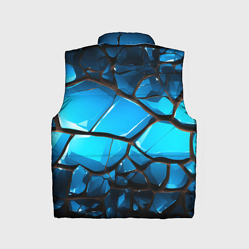 Детский жилет Синяя текстура объемных плит / 3D-Красный – фото 2