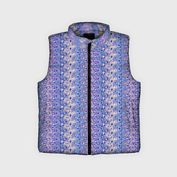 Детский жилет Сиреневый с узором паттерн, цвет: 3D-светло-серый