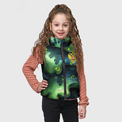 Детский жилет Летний абстрактный камуфляж, цвет: 3D-светло-серый — фото 2