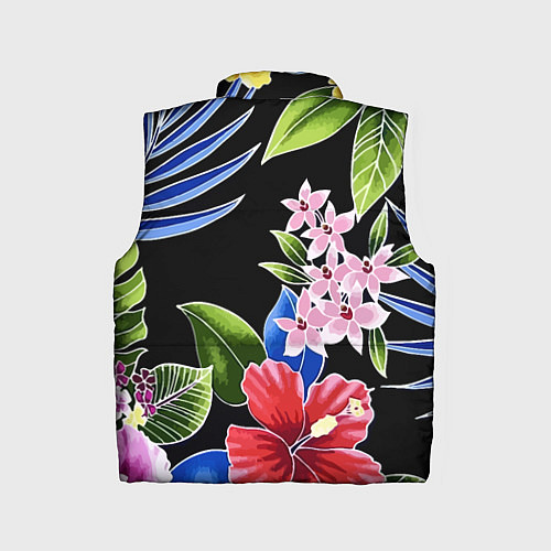 Детский жилет Tropical flowers - aloha / 3D-Красный – фото 2