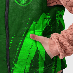 Детский жилет Manchester City - green gradient вертикально, цвет: 3D-черный — фото 2