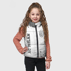 Детский жилет AC Milan - white gradient вертикально, цвет: 3D-черный — фото 2