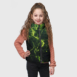 Детский жилет Зеленые волокна - текстура, цвет: 3D-черный — фото 2