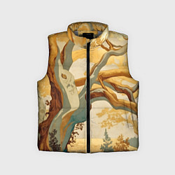 Детский жилет Дерево в японском стиле, цвет: 3D-светло-серый