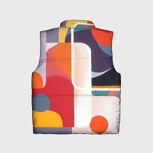 Детский жилет Абстракция из фигур и линий / 3D-Красный – фото 2