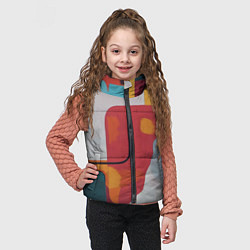 Детский жилет Абстракция с прямоугольниками, цвет: 3D-черный — фото 2