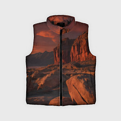 Детский жилет Ночной каньон, цвет: 3D-черный