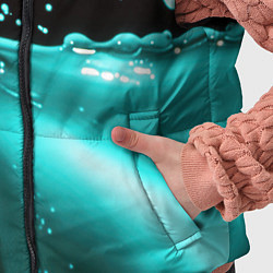 Детский жилет Разрыв голубой краски, цвет: 3D-черный — фото 2