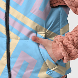 Детский жилет Прямоугольники по диагонали-голубой, бежевый, цвет: 3D-светло-серый — фото 2
