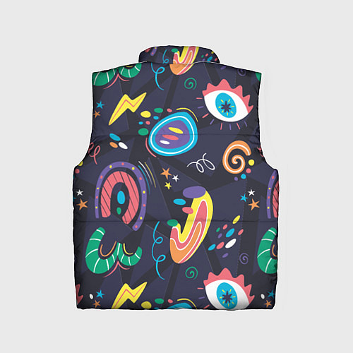 Детский жилет Космическая абстракция с глазами / 3D-Красный – фото 2