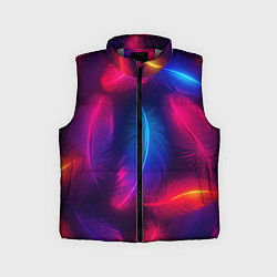Детский жилет Вспыхивающие перья - неоновое свечение, цвет: 3D-светло-серый