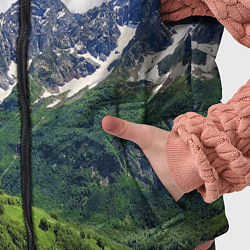 Детский жилет Домбай - горный пейзаж на Северном Кавказе, цвет: 3D-черный — фото 2