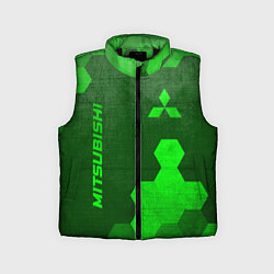 Детский жилет Mitsubishi - green gradient вертикально, цвет: 3D-черный