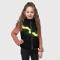 Детский жилет Желтая трещина на черном, цвет: 3D-красный — фото 2