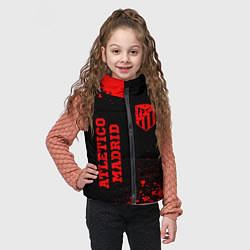 Детский жилет Atletico Madrid - red gradient вертикально, цвет: 3D-черный — фото 2