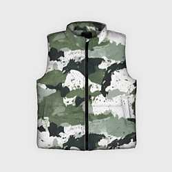 Детский жилет Текстурный камуфляж, цвет: 3D-светло-серый