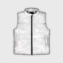 Детский жилет Серо-розовые разводы - абстрактный узор, цвет: 3D-светло-серый
