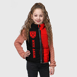 Детский жилет West Ham - red gradient по-вертикали, цвет: 3D-черный — фото 2
