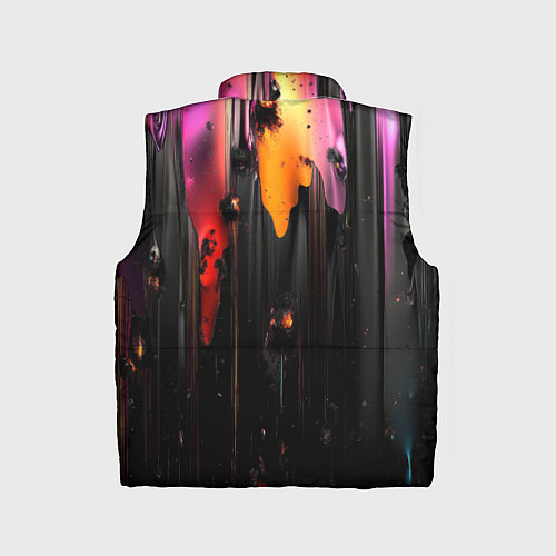 Детский жилет Разноцветная рельефная краска текстура / 3D-Красный – фото 2