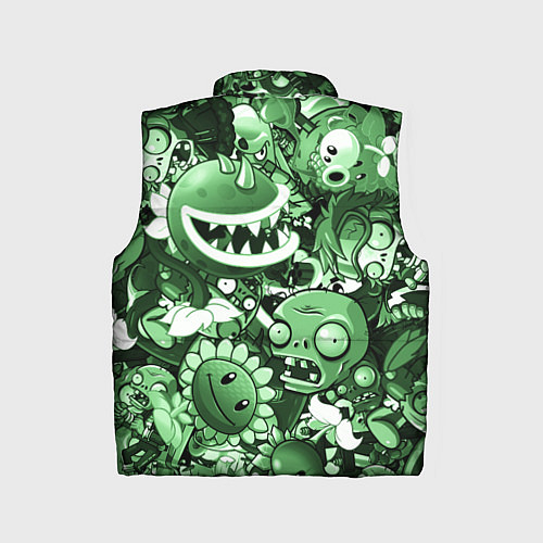 Детский жилет Растения против зомби в зеленом цвете / 3D-Светло-серый – фото 2