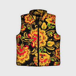 Детский жилет Хохлома - роспись, цвет: 3D-черный