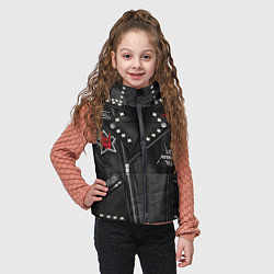 Детский жилет Косуха с нашивками Metallica, цвет: 3D-черный — фото 2