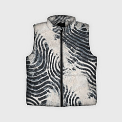 Детский жилет Текстура гранж - абстрактные линии, цвет: 3D-светло-серый