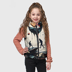 Детский жилет Сюрреалистичные люди и камни, цвет: 3D-светло-серый — фото 2